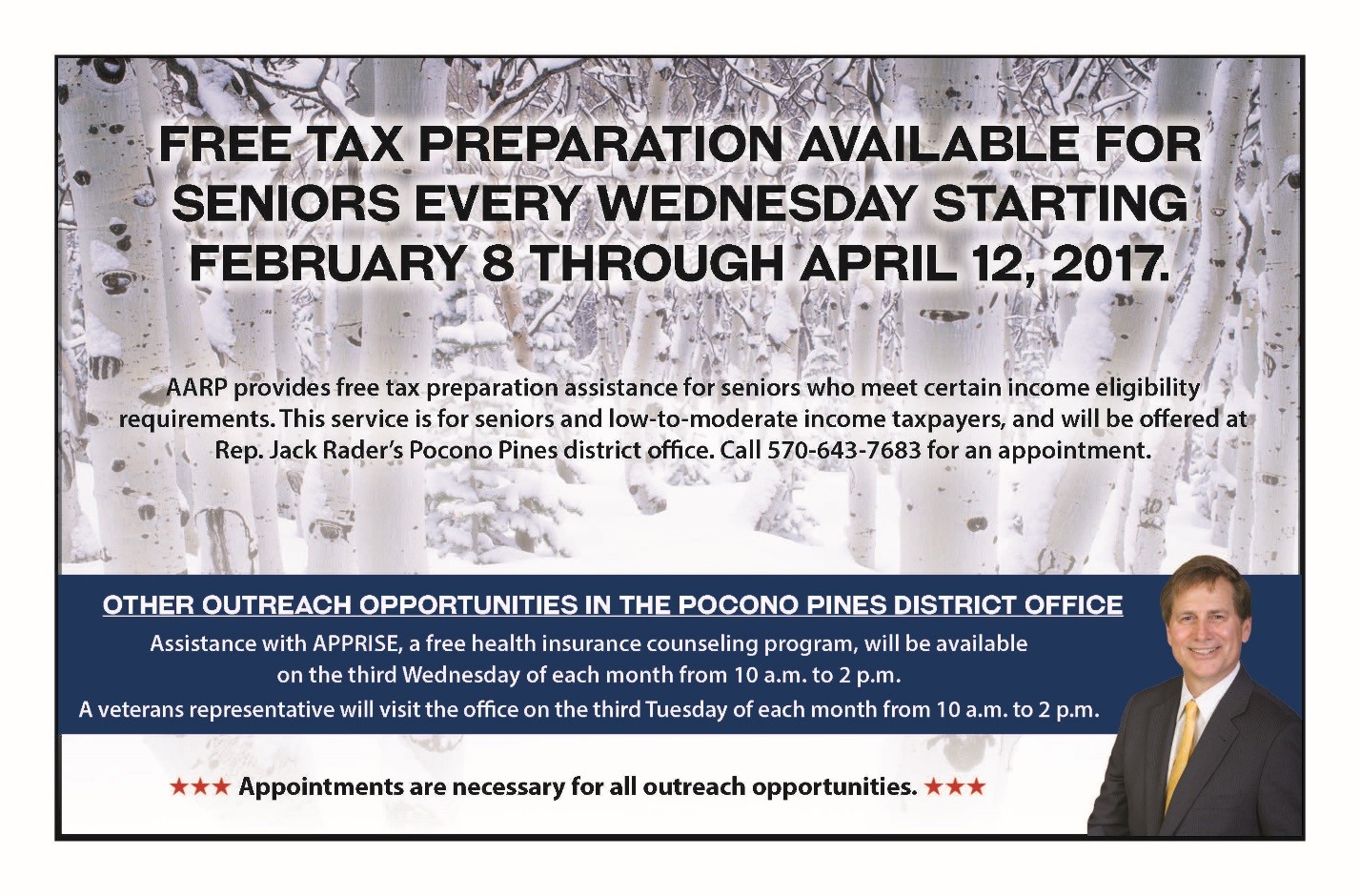 Free Tax Preparation Available for Seniors Beginning Feb. 8 PA State