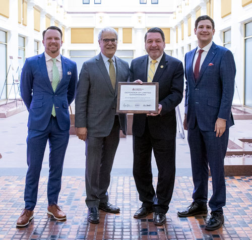 Staats Earns Award for Defending, Championing Limited Government Principles