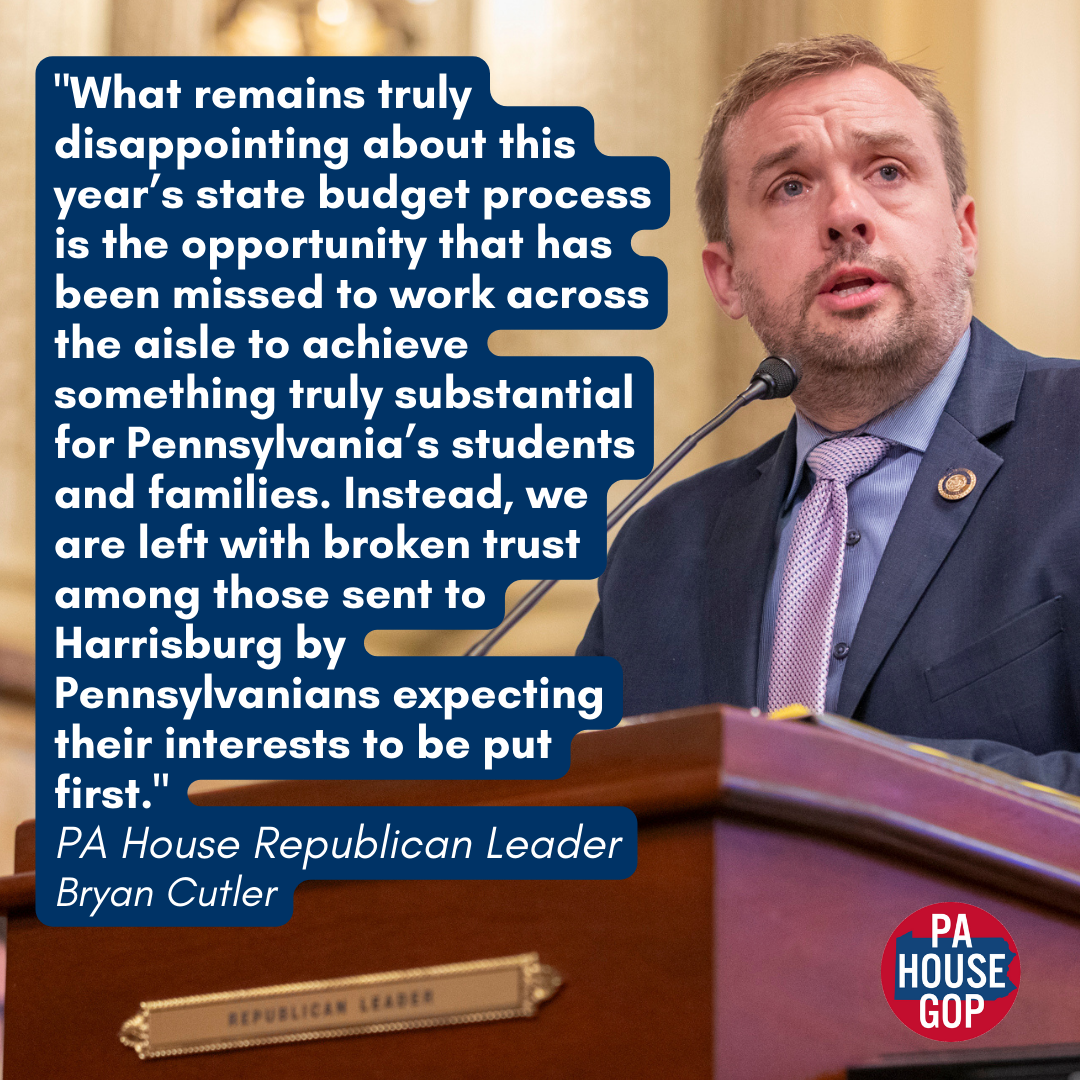 Cutler: Budget Reflects Missed Opportunities, Broken Trust 